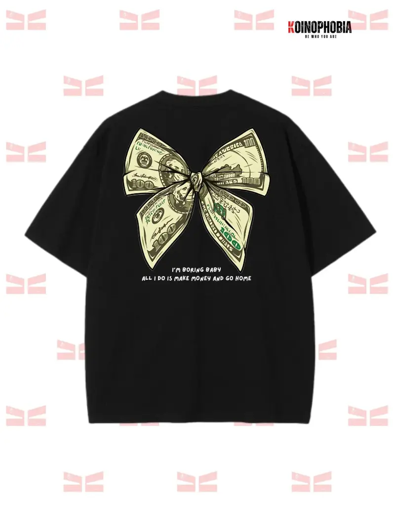 Boring Baby - Oversized T shirt (Black, XS)