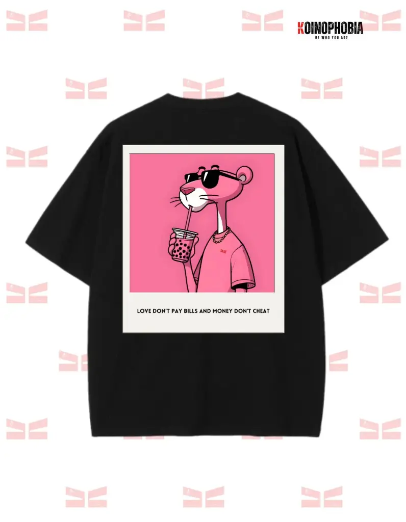 Love don't pay bills - Oversized T shirt (Black, XS)